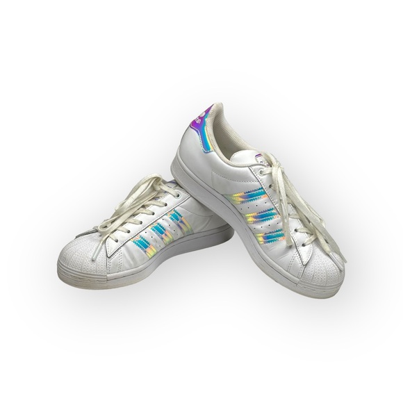 adidas x stan smith ★ Superstar J VS Superstan Sneakers ★ White Iridescent ★ 4.5 - Picture 11 of 16